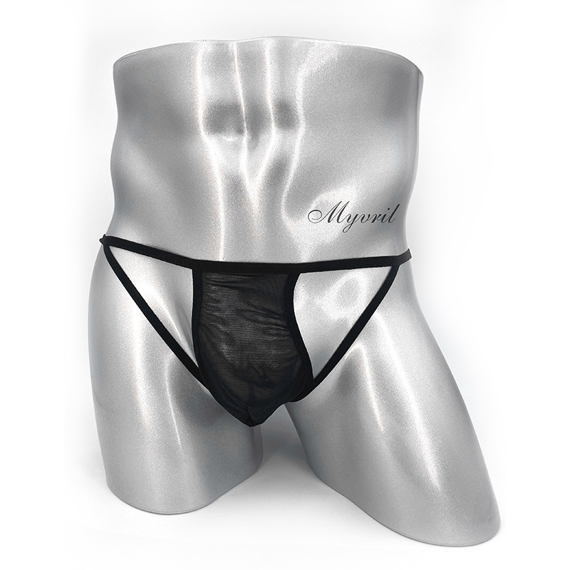 Vyrų tinklinės kelnaitės thong su U formos kišene, 65% poliesteris, žemas juosmuo, prekės ženklas Mivril Myvril