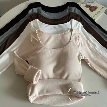 Viskozes pamata tops ar fleece iekšējo odere un krūšu spilventiņu, dubultslānis, garie piedurknes, kvadrātveida kakla izgriezums, sievietēm