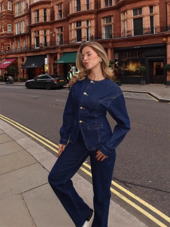 Ženski ležerni komplet: top s kružnim izrezom i hlače visokog struka, 3D uzorak, bez glačanja, poliester, dugi rukavi, japansko-korejski ležerni stil, proljeće 2025