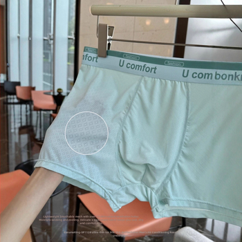 SP112 Ice Silk 10A antibakterijske muške bokserice, lagane, minimalističke, prozračne, plus veličina