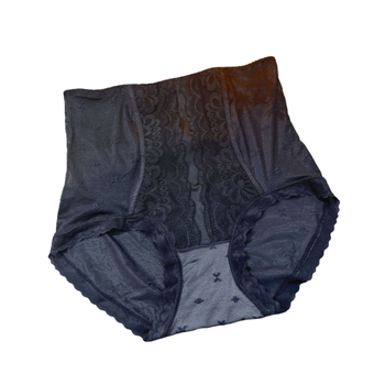 Moteriškos aukšto juosmens kelnaitės su nėrinių jacquard audiniu, nailonas, medvilnės įdėklas, orui pralaidžios, antibakterinės, pilvo kontrolė, sėdmenų kėlimas