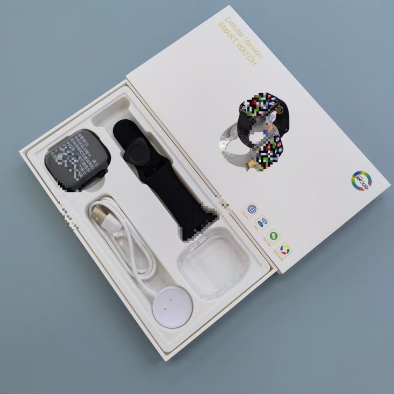 CD20Max Ceas Inteligent, versiune celulară S11 cu slot SIM, buton tactil de amprentă și Cameră rotativă; afișaj AMOLED pătrat, carcasă din aliaj de aluminiu