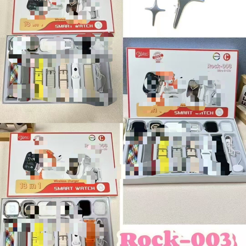 Set pametnog sata R0CK001-004 s ULTRA3 i S10 dvostrukim slušalicama, AMOLED zaslon, kućište od aluminijske legure, praćenje otkucaja, bežično punjenje