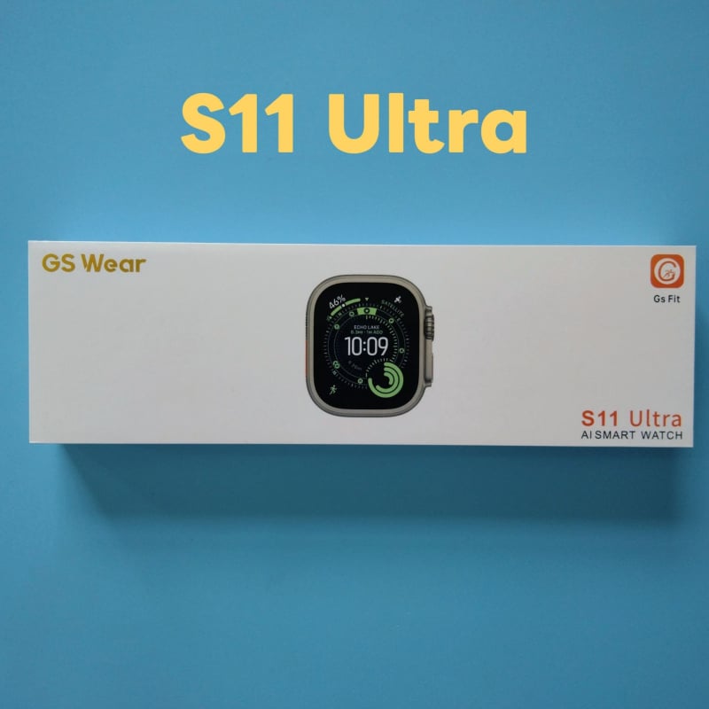 Pametni sat S11 Ultra s praćenjem otkucaja srca, Bluetooth, vodootporan, TFT zaslon, silikonska narukvica.