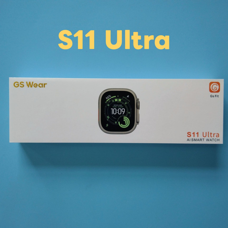 Pametni sat S11 Ultra s praćenjem otkucaja srca, Bluetooth, vodootporan, TFT zaslon, silikonska narukvica.