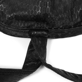 Мъжки T-прашки бельо, дишаща изкуствена кожа, ниска талия, U-образна торбичка