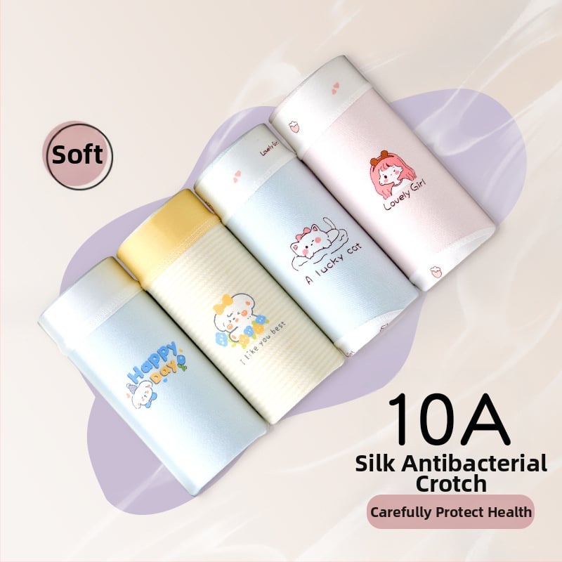 Tüdrukute puuvillased aluspüksid ilma õmblusteta Class A puuvill 8+ aastat