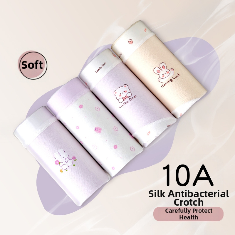 Tüdrukute puuvillased aluspüksid ilma õmblusteta Class A puuvill 8+ aastat