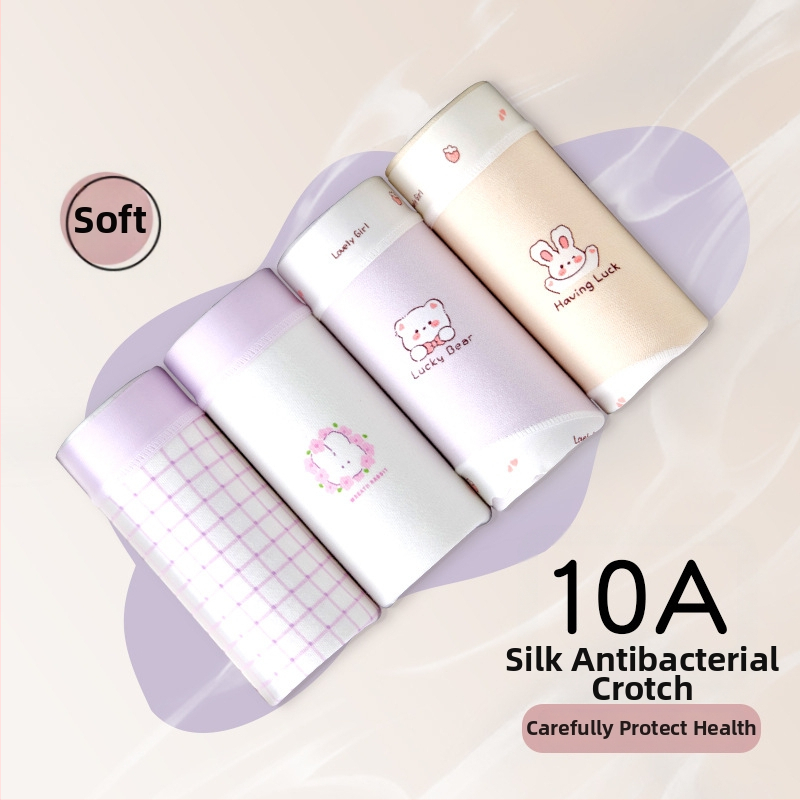 Tüdrukute puuvillased aluspüksid ilma õmblusteta Class A puuvill 8+ aastat