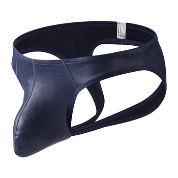 Vyrų fetišinis apatinis trikotažas su blizgančiu odos įspūdžio efektu, permatomas iškirpimo dizainas, 90–95% poliesteris, įpakuotas į maišelį, prekės ženklas Male bully shield