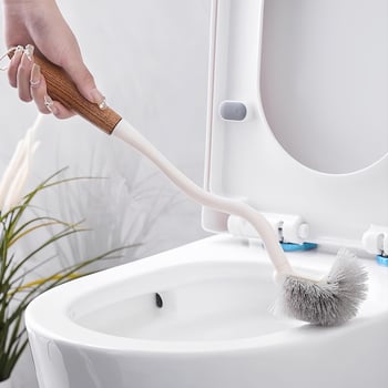 S-образна четка за тоалетна с дълга дръжка, 360° безшевно почистване за баня