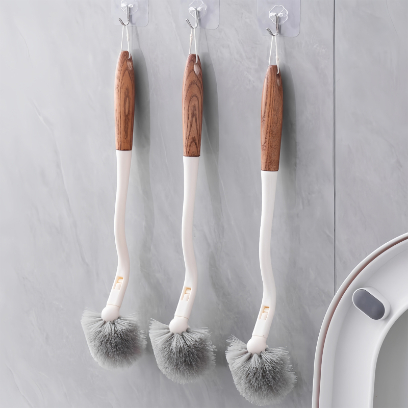 S-образна четка за тоалетна с дълга дръжка, 360° безшевно почистване за баня