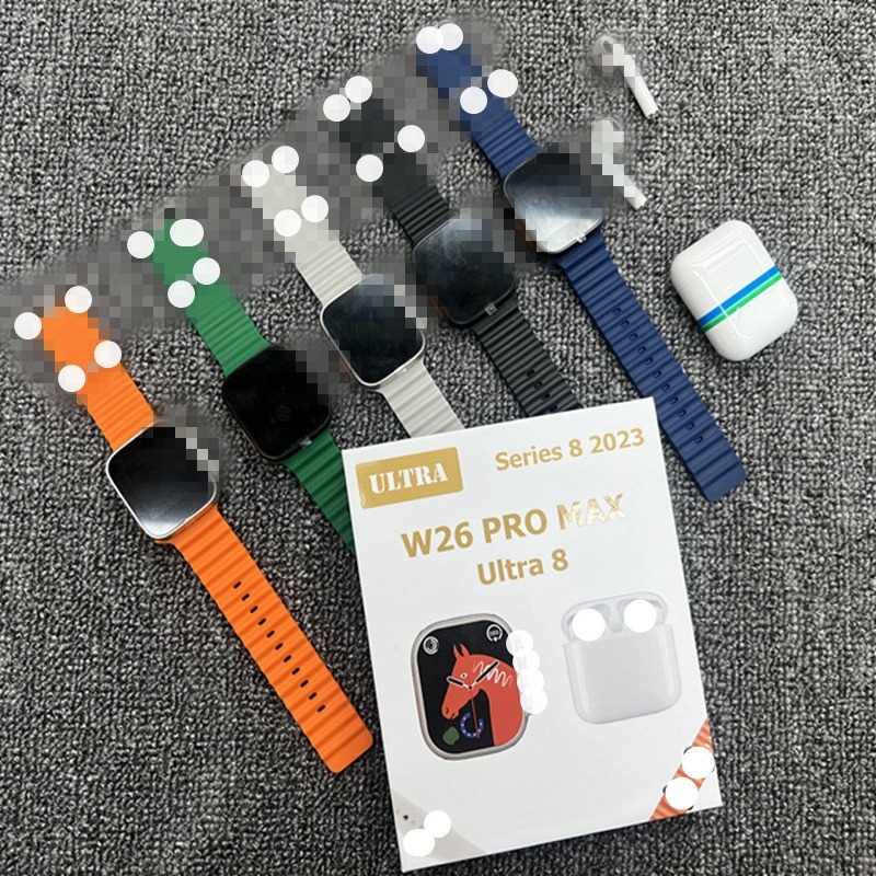 2-u-1 pametni sat i TWS Bluetooth slušalica: kvadratni TFT zaslon, silikonska sportska narukvica, kompatibilan s iOS, Bluetooth pozivi, vodootporan za svakodnevnu upotrebu