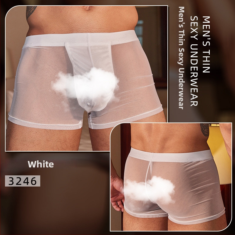 Temptation of desire Vyrų apatiniai su U formos kišene, odai draugiški, kvėpuojantys, ultra ploni, audinys 4D milk silk nylon