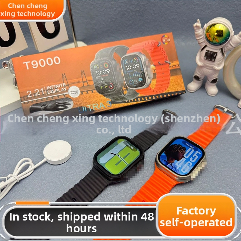 Gongmo T9000 Ceas inteligent cu monitorizare ritm cardiac, tensiune arterială, oxigen din sânge, monitorizarea somnului și apeluri Bluetooth