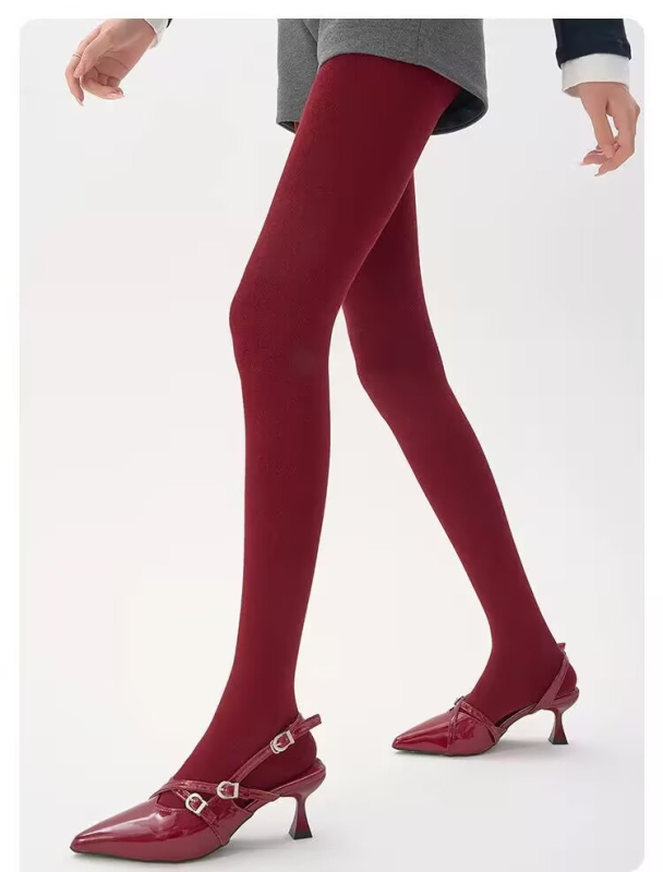 Καλσόν μαλλί 2025 αρχές φθινοπωριού, ύφανση υψηλής πυκνότητας 240 βελόνες, μακριά καλσόν με επίπεδη ύφανση, ανύψωση γλουτών, μεσαίο πάχος