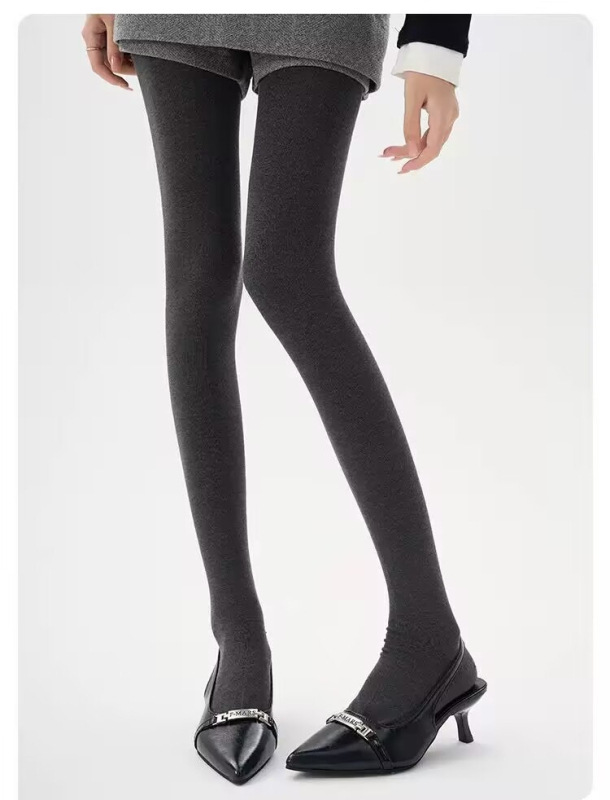 Καλσόν μαλλί 2025 αρχές φθινοπωριού, ύφανση υψηλής πυκνότητας 240 βελόνες, μακριά καλσόν με επίπεδη ύφανση, ανύψωση γλουτών, μεσαίο πάχος