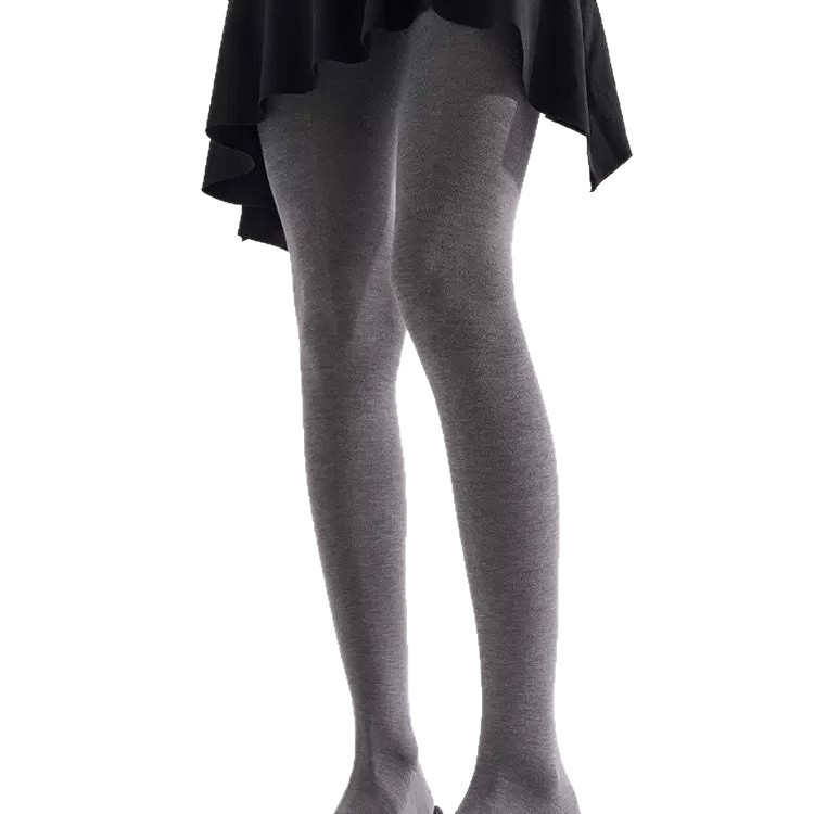 Καλσόν μαλλί 2025 αρχές φθινοπωριού, ύφανση υψηλής πυκνότητας 240 βελόνες, μακριά καλσόν με επίπεδη ύφανση, ανύψωση γλουτών, μεσαίο πάχος