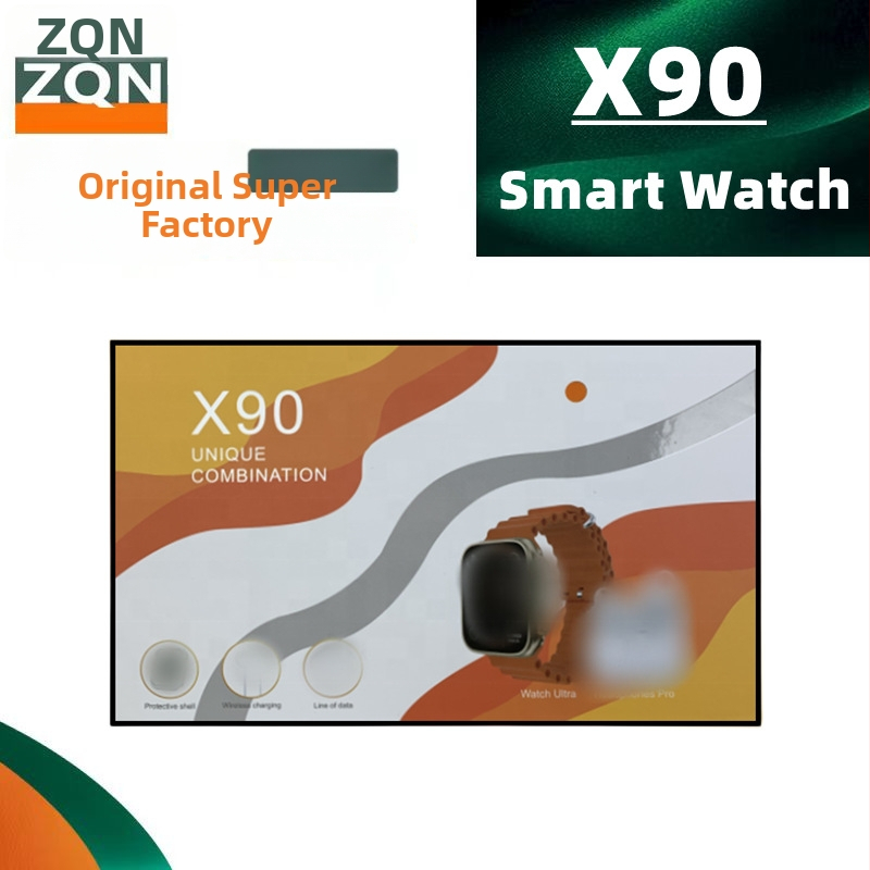 Set ceas inteligent X90 - ULTRA, cu suport pentru mai multe limbi, apel Bluetooth, monitorizare tensiune și oxigen, monitorizare somn, Android compatibil