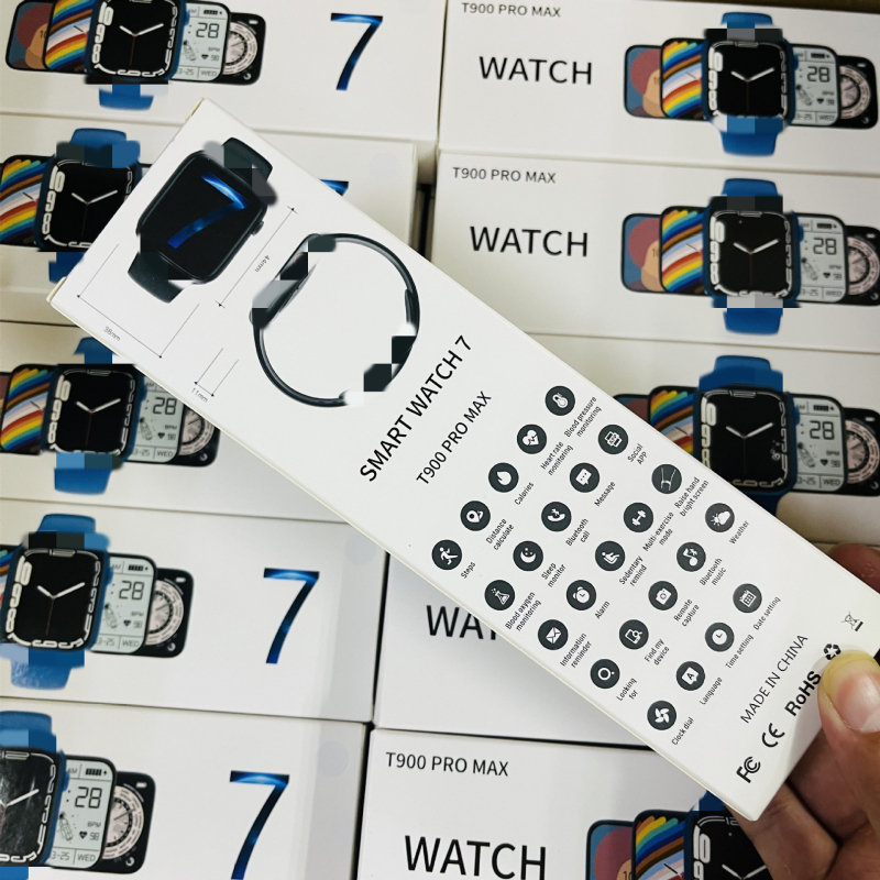 Ceas inteligent cu afișaj HD rotativ și două butoane; monitorizare ritm cardiac; monitorizare oxigen în sânge; control de selfie de la distanță; notificări inteligente