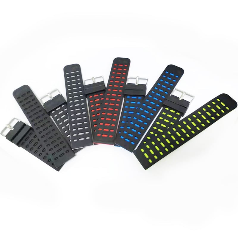 Silikonska narukvica za sat, širina 22 mm, sportski stil, kopča s iglom