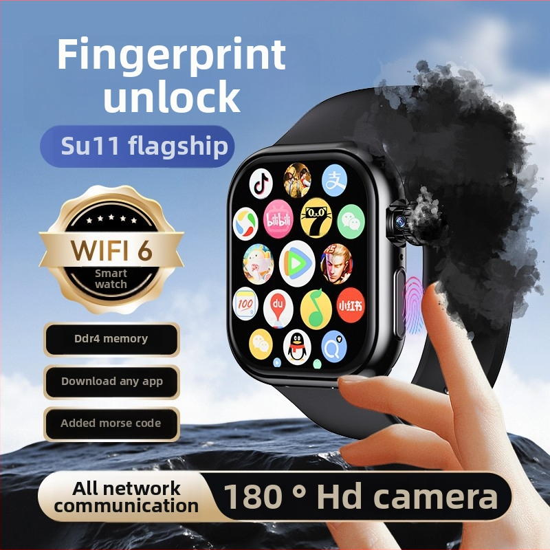 Little Sumi Smartwatch cu ecran AMOLED, cadran pătrat, carcasă din fibră de carbon, NFC și autonomie a bateriei sub 7 zile