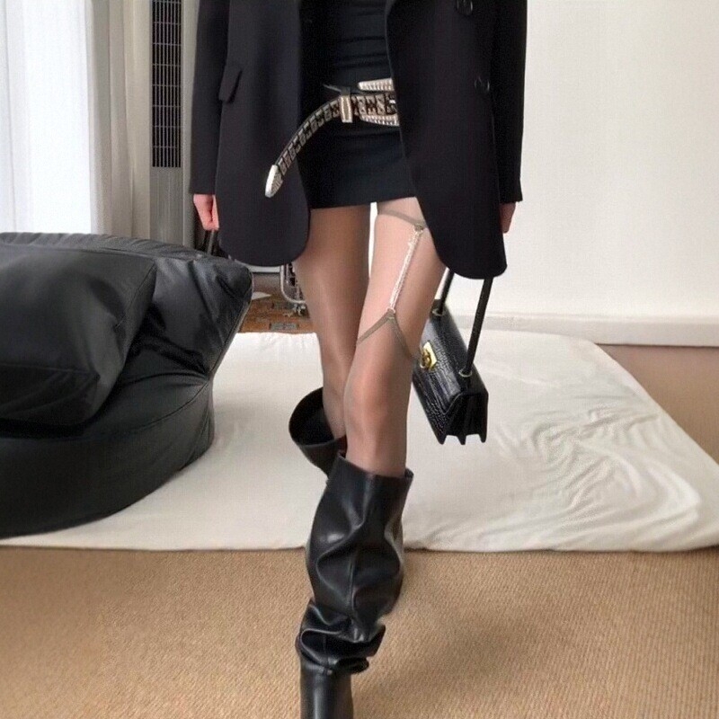 Γυναικείες νάιλον καλσόν, 15D denier, 70–80% περιεκτικότητα σε νάιλον, λεπτές, σεξουαλικό στυλ