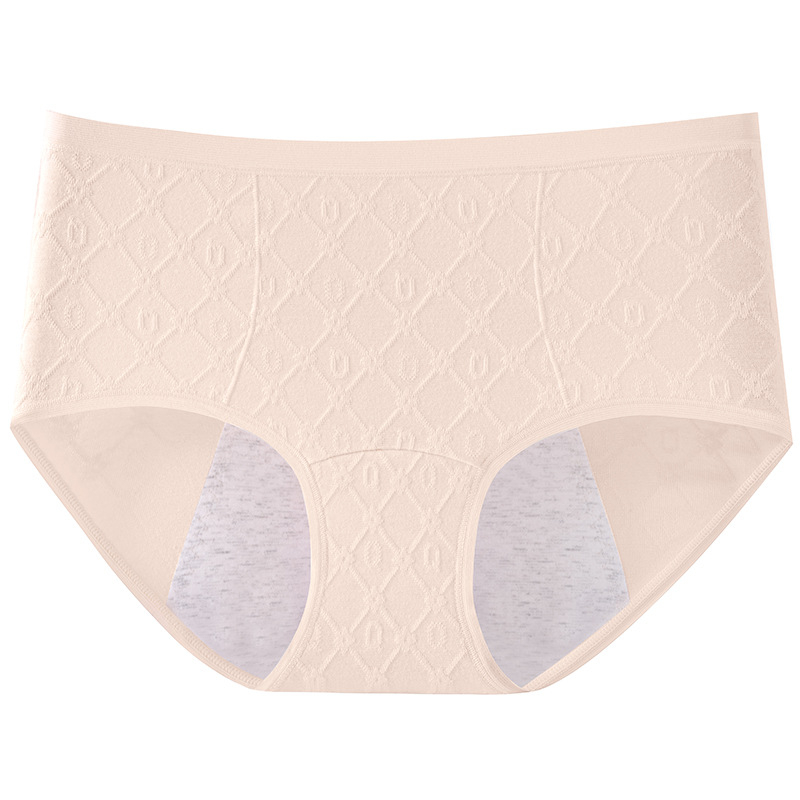 Medvilninės menstruacinės kelnaitės moterims, 60 siūlų, antibakterinės 7A, kvėpuojančios, vidutinio aukščio liemuo, išplėstas tarpvietės dizainas prieš nuotėkį