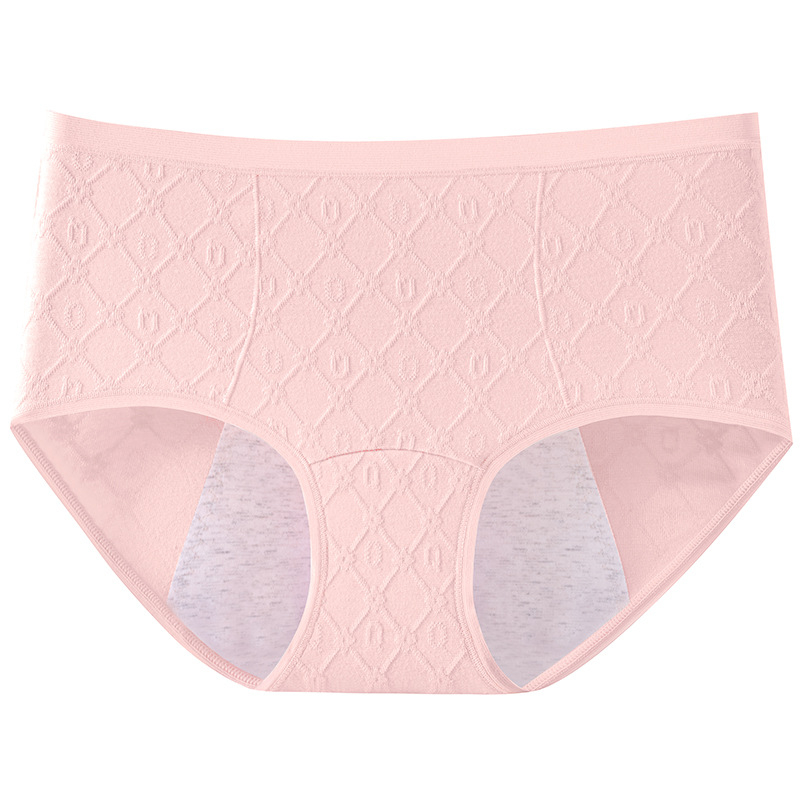 Medvilninės menstruacinės kelnaitės moterims, 60 siūlų, antibakterinės 7A, kvėpuojančios, vidutinio aukščio liemuo, išplėstas tarpvietės dizainas prieš nuotėkį