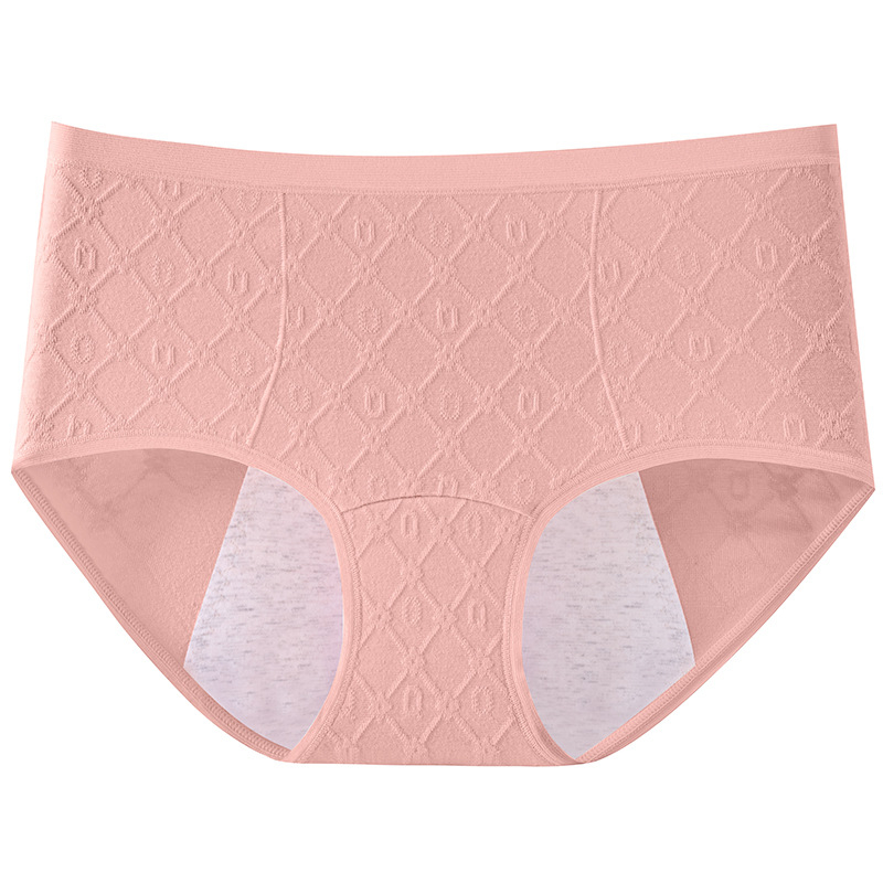 Medvilninės menstruacinės kelnaitės moterims, 60 siūlų, antibakterinės 7A, kvėpuojančios, vidutinio aukščio liemuo, išplėstas tarpvietės dizainas prieš nuotėkį