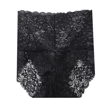 Nėrinių moterų kelnaitės su aukštu liemeniu pilvo kontrolei, medvilninė įdėklas tarpuose, nailono mezgta medžiaga