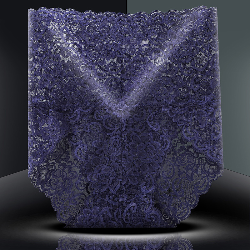 Nėrinių moterų kelnaitės su aukštu liemeniu pilvo kontrolei, medvilninė įdėklas tarpuose, nailono mezgta medžiaga