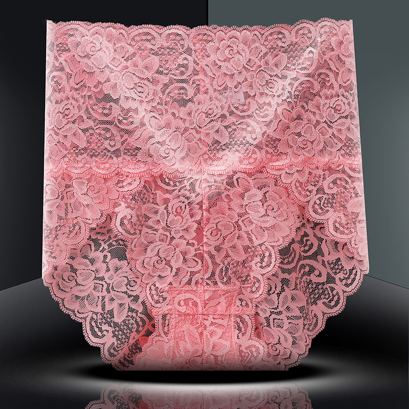 Nėrinių moterų kelnaitės su aukštu liemeniu pilvo kontrolei, medvilninė įdėklas tarpuose, nailono mezgta medžiaga