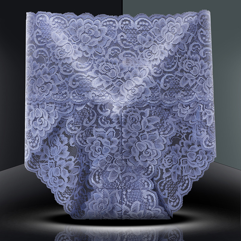 Nėrinių moterų kelnaitės su aukštu liemeniu pilvo kontrolei, medvilninė įdėklas tarpuose, nailono mezgta medžiaga