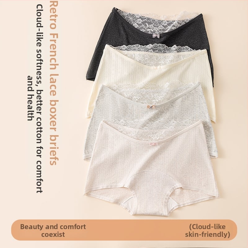 Moteriški medvilniniai bokseriai su antibakterine apsauga, kvėpuojantys, greitai džiūstantys, vidutinio juosmens