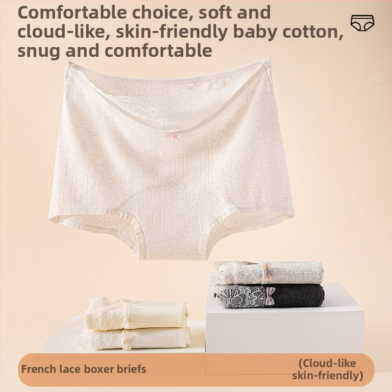 Moteriški medvilniniai bokseriai su antibakterine apsauga, kvėpuojantys, greitai džiūstantys, vidutinio juosmens