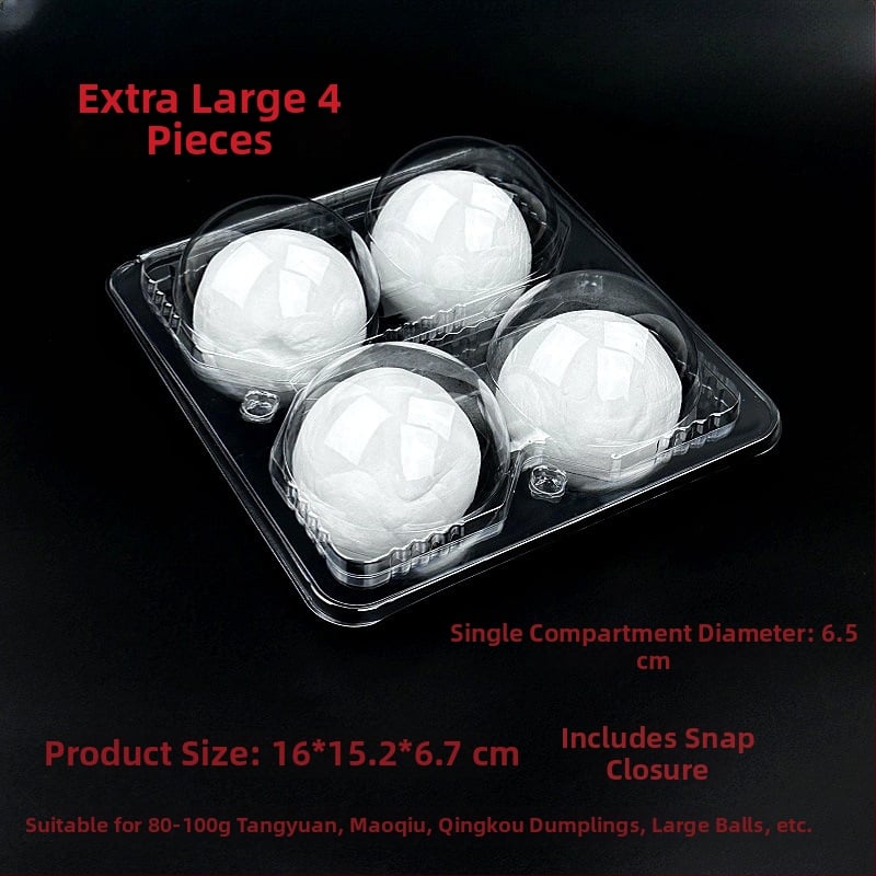 Cutie de unică folosință din PET, transparentă, pentru ambalarea bilelor de orez, livrare, 100 buc., microunde indisponibil, nebiodegradabil