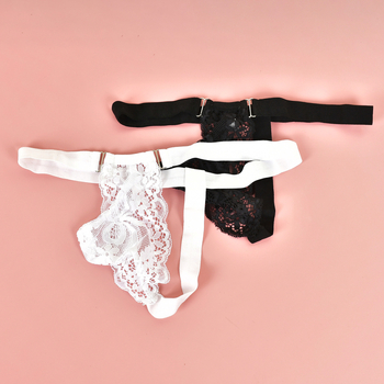 Nėriniai vyriški thong apatiniai, permatomi, poliesteris, pagrindinis audinys 95–100%, pakuotė maiše, rinkos pradžia 2025 metų žiemą