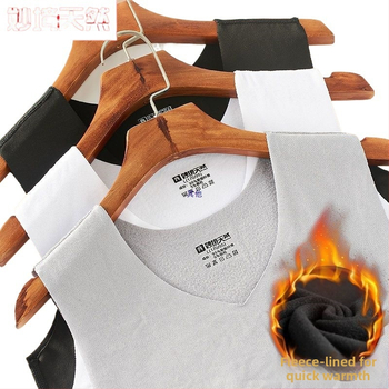 Nesriovuota termo liemenė su fliso įdėklu, medvilnėsaudinys, V kaklas, 2024 m. pavasaris