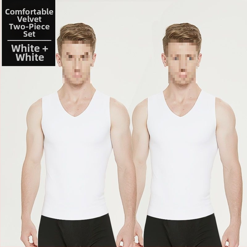 Nesriovuota termo liemenė su fliso įdėklu, medvilnėsaudinys, V kaklas, 2024 m. pavasaris