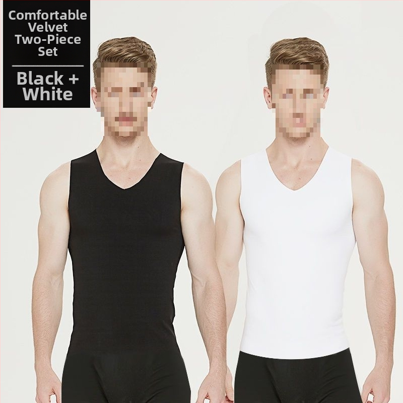 Nesriovuota termo liemenė su fliso įdėklu, medvilnėsaudinys, V kaklas, 2024 m. pavasaris