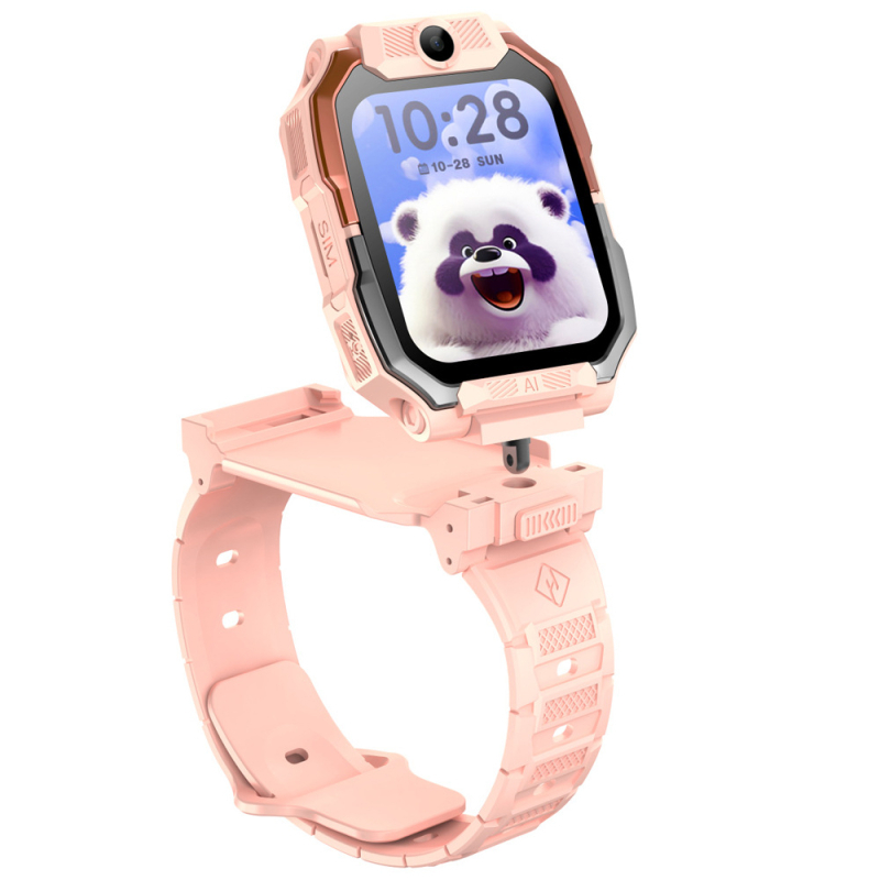 4G vaikų išmanusis laikrodis su dviem kameromis, kaklo nešiojimo dizainas, Android suderinamas, vandeniui atsparus plaukiojimui