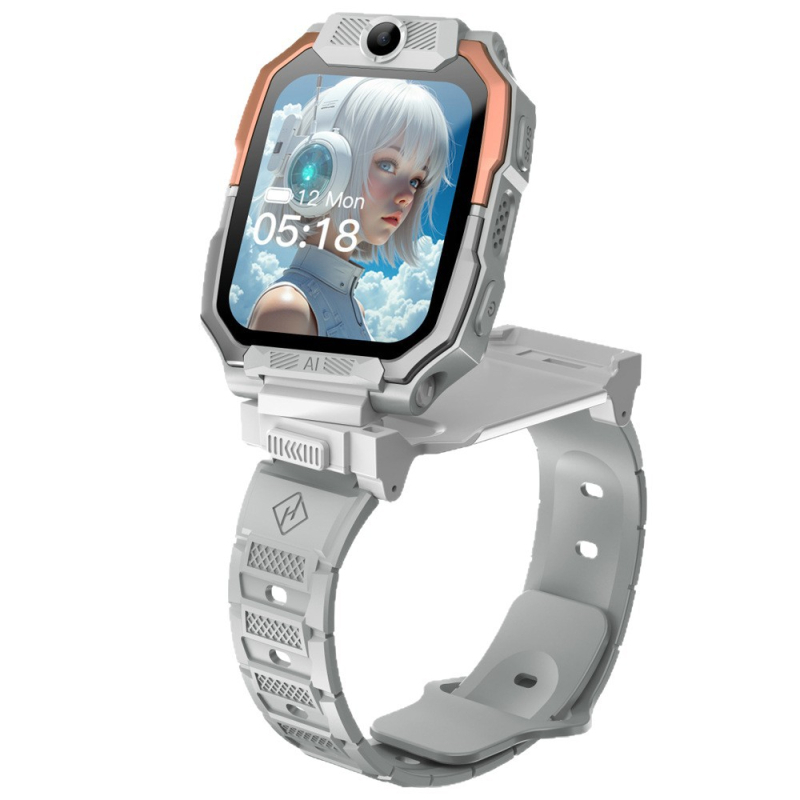 4G vaikų išmanusis laikrodis su dviem kameromis, kaklo nešiojimo dizainas, Android suderinamas, vandeniui atsparus plaukiojimui