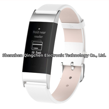 Kožený remienok pre Fitbit Charge 3 – Cortex materiál, značka Qing Chen, 20 g, 2018