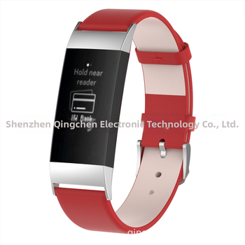 Kožený remienok pre Fitbit Charge 3 – Cortex materiál, značka Qing Chen, 20 g, 2018