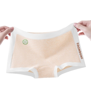 Moteriški medvilniniai bokseriai su antibakteriniu kirkšnies įdėklu, kvėpuojantys, pilvo parama, vidutinio aukščio juosmuo