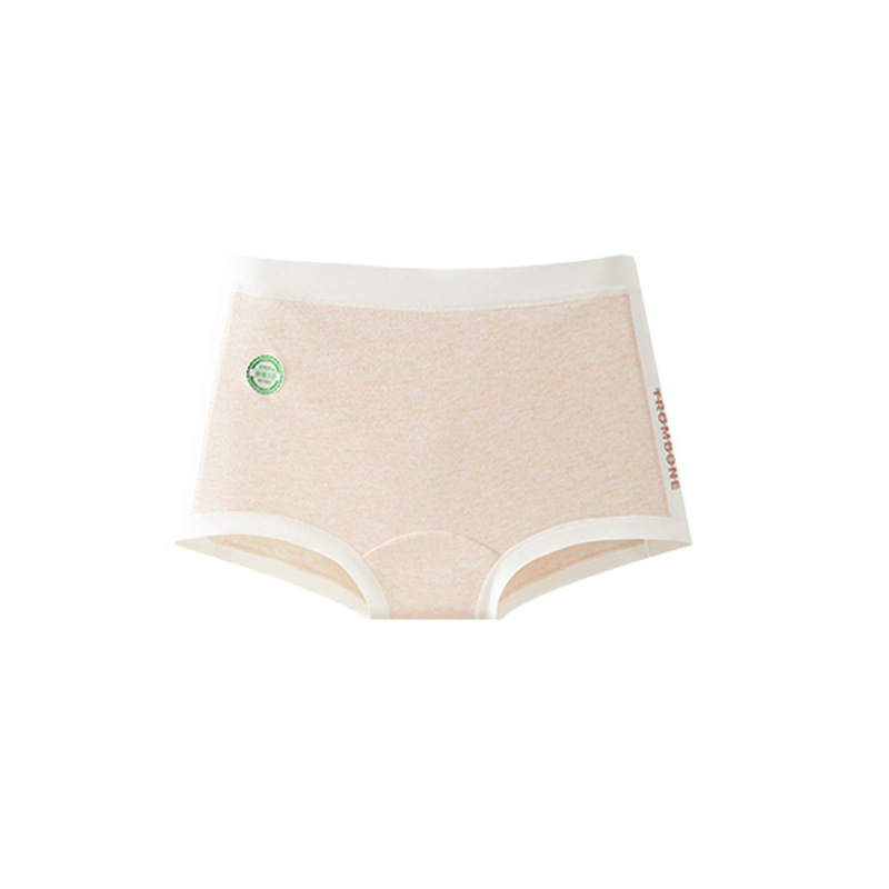 Moteriški medvilniniai bokseriai su antibakteriniu kirkšnies įdėklu, kvėpuojantys, pilvo parama, vidutinio aukščio juosmuo