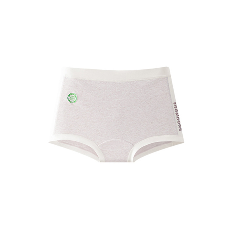 Moteriški medvilniniai bokseriai su antibakteriniu kirkšnies įdėklu, kvėpuojantys, pilvo parama, vidutinio aukščio juosmuo