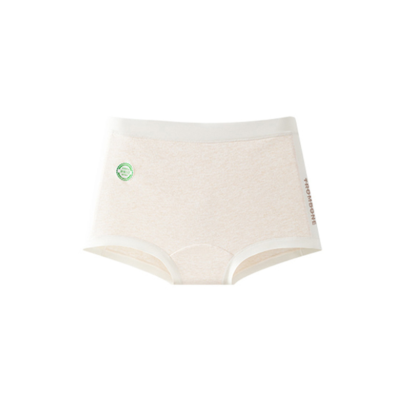 Moteriški medvilniniai bokseriai su antibakteriniu kirkšnies įdėklu, kvėpuojantys, pilvo parama, vidutinio aukščio juosmuo