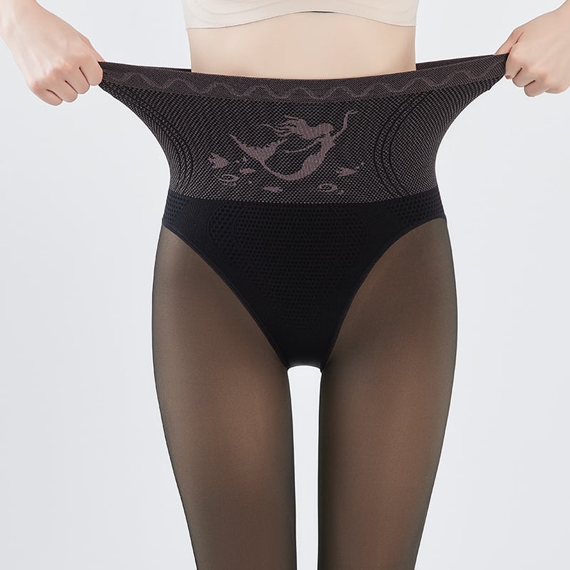 Vieno įdėjas šilti klubų pakėlimo leginsai, nailono-spandekso mišinys, tankus audinys, ilgis 9/10, ruduo 2024